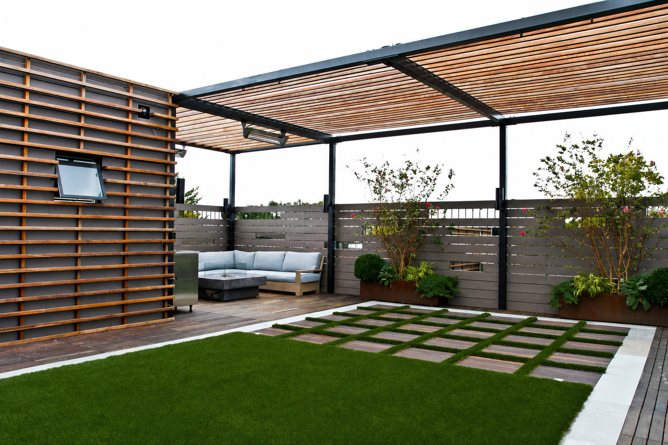 Turf for rooftop gardens